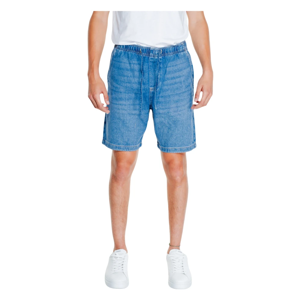 jack & jones Katoenen Jogger Shorts Lente Zomer Collectie Blue Heren