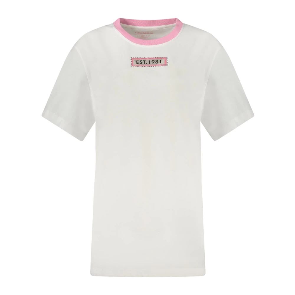 Guess Wit T-shirt met korte mouwen en details White Dames