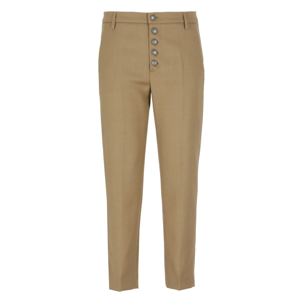 Dondup Bruine wollen broek met zakken Brown Dames