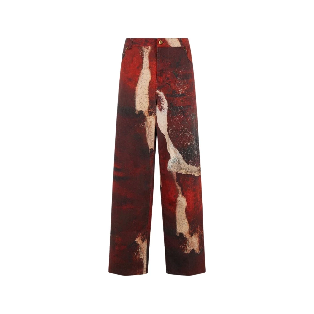 Roberto Cavalli Mujer Rojo Pantalones, Talla: S