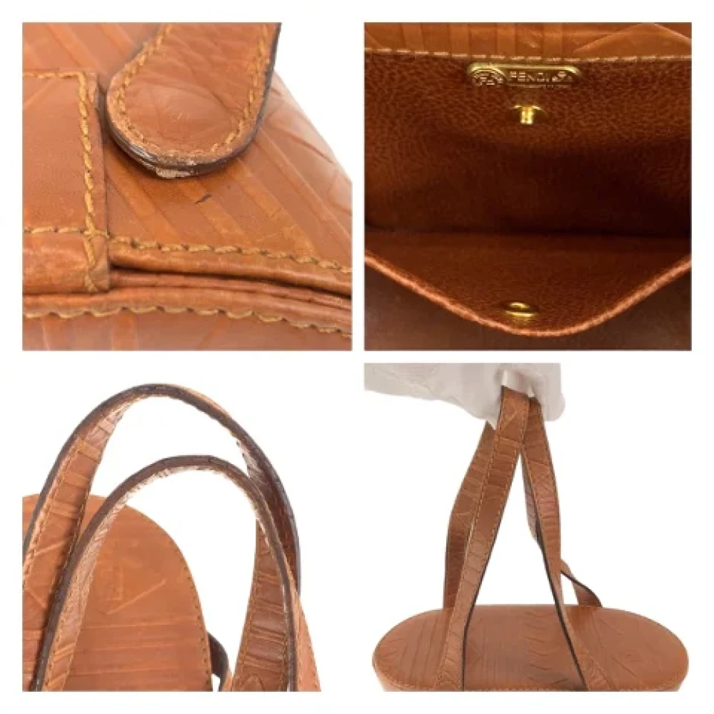 Fendi Vintage Pre-owned Leather fendi-bags Brown Dames