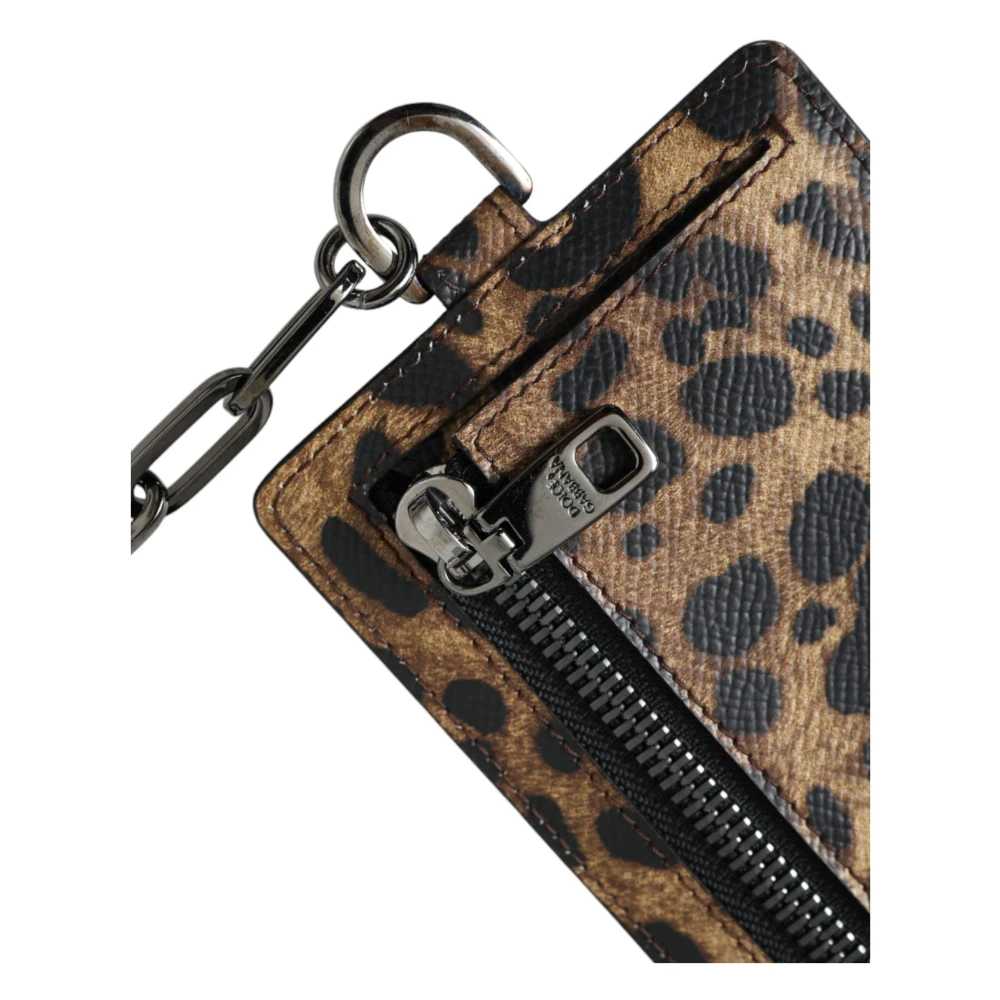 Dolce & Gabbana Luipaardprint Kaarthouder Portemonnee Multicolor Dames