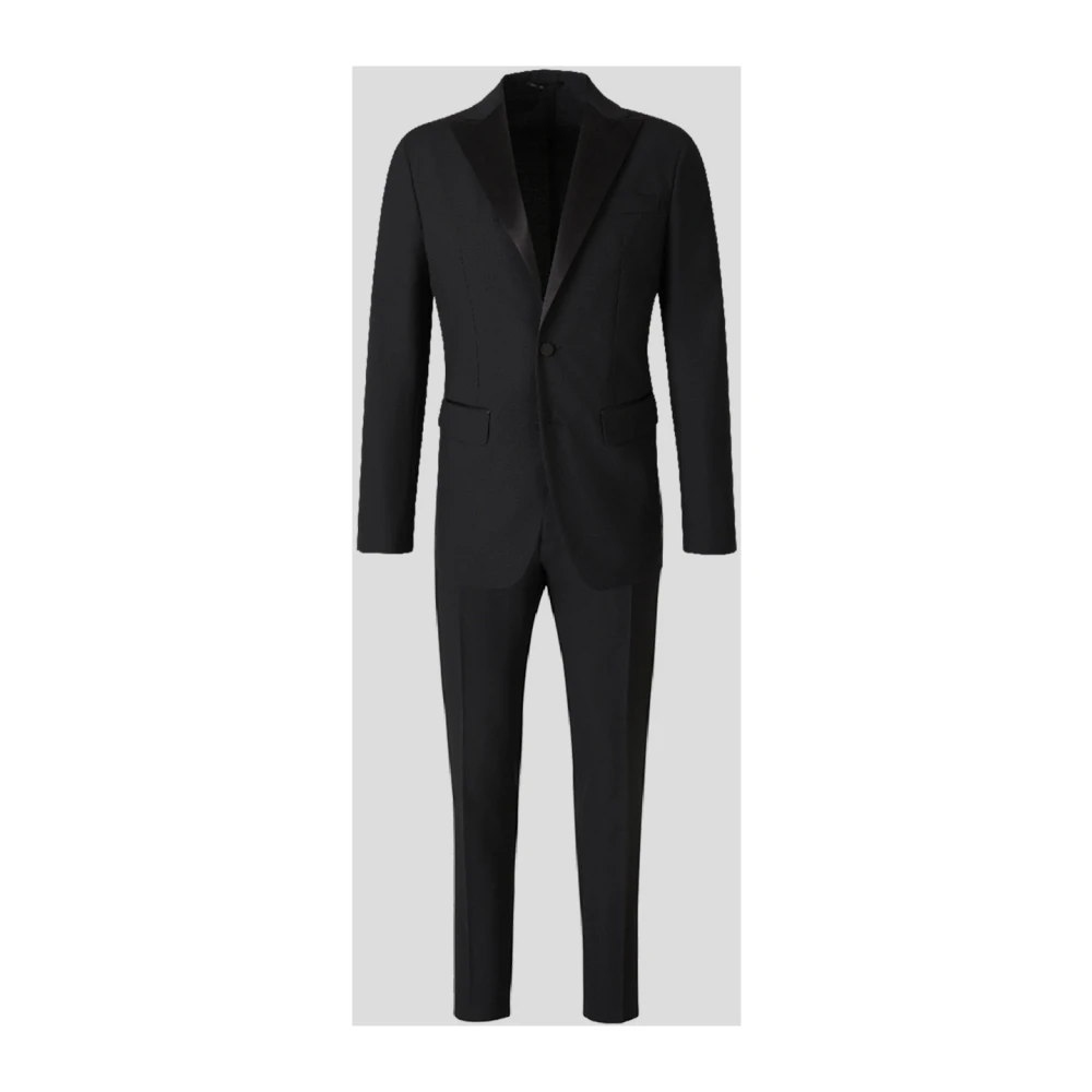 Dsquared2 Wollen Klassiek Pak Black Heren