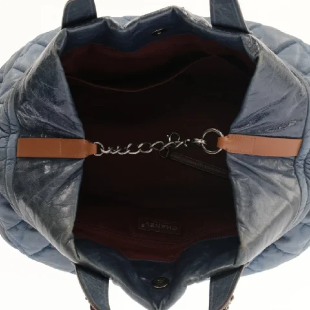 Chanel Vintage Pre-owned Leather chanel-bags Blue Dames