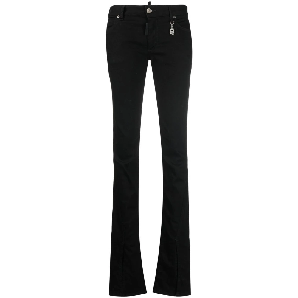 Dsquared2 Flared Jeans, Klassisk Stil Black, Dam