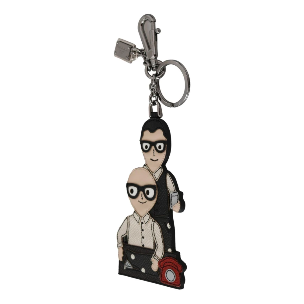 Dolce & Gabbana Vrouw Multicolor Accessoires Dames, Veelkleurig, One Size, Authentieke Logo Badge Sleutelhanger Met Dg Logo