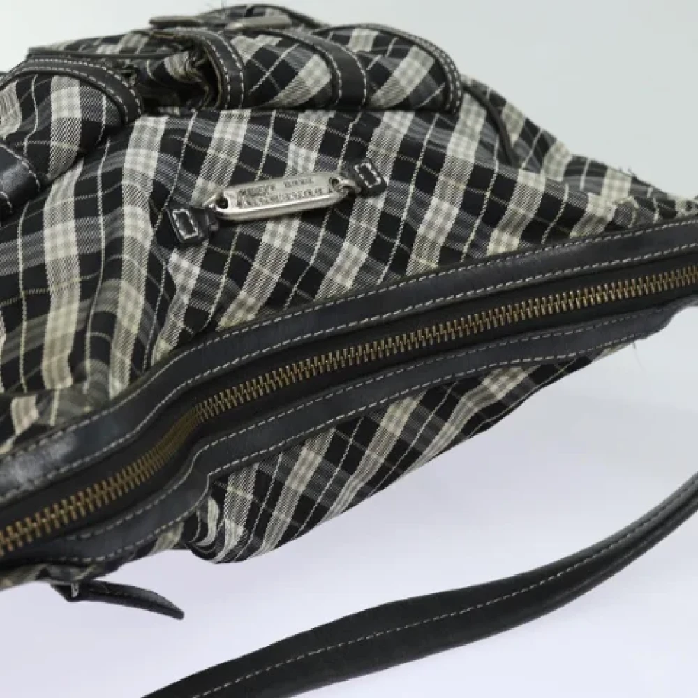Burberry Vintage Pre-owned Canvas shoulder-bags Black Dames