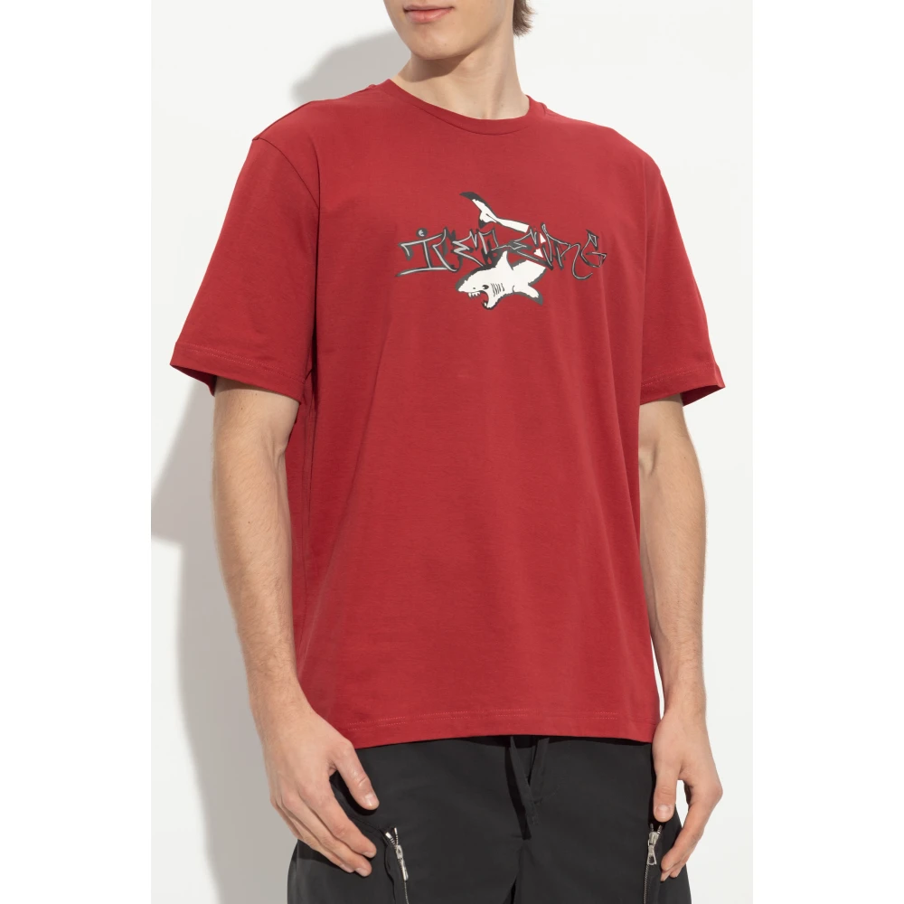 Iceberg T-shirt met logo Red Heren