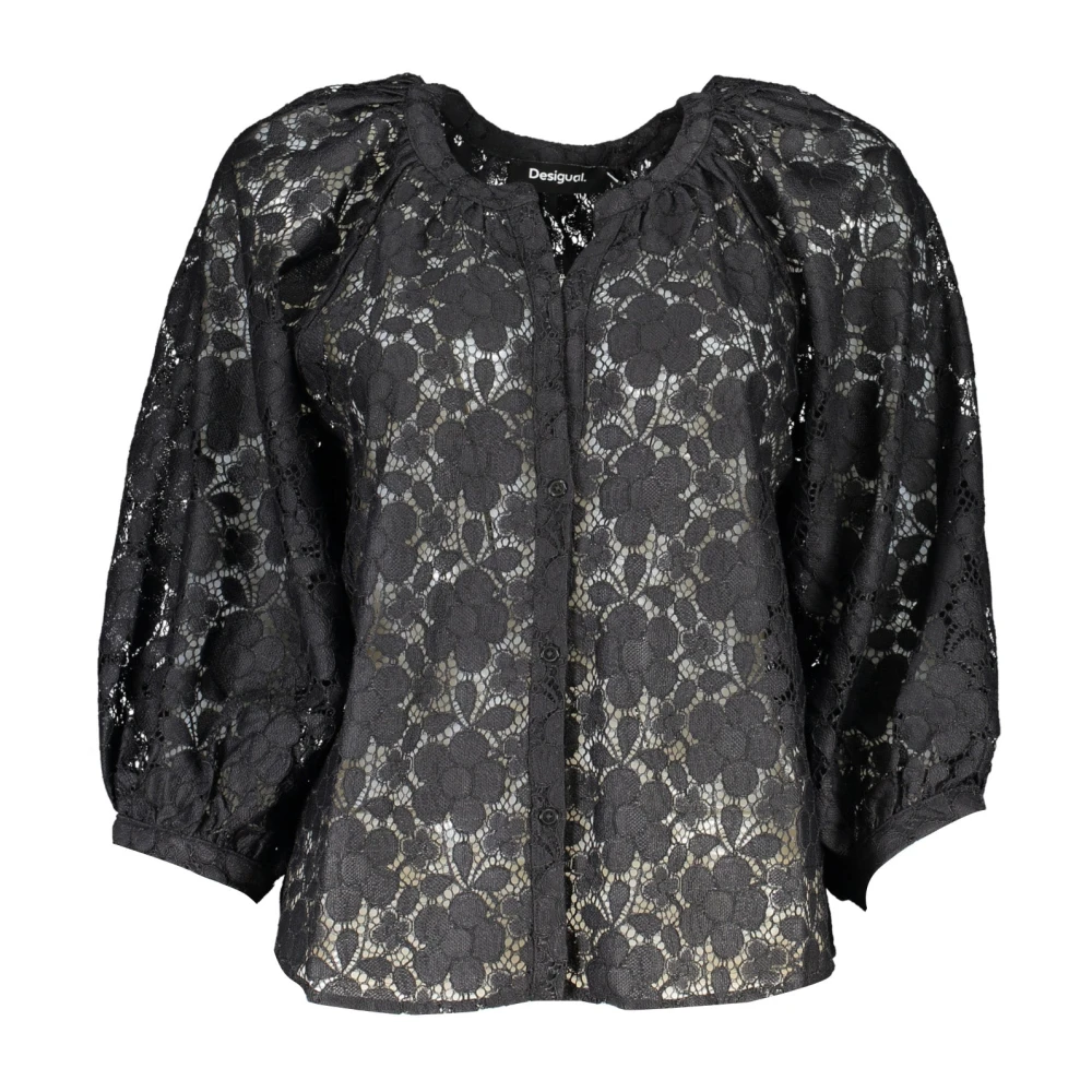 Desigual Women's Black Shirts, S, Long Sleeve Shirt