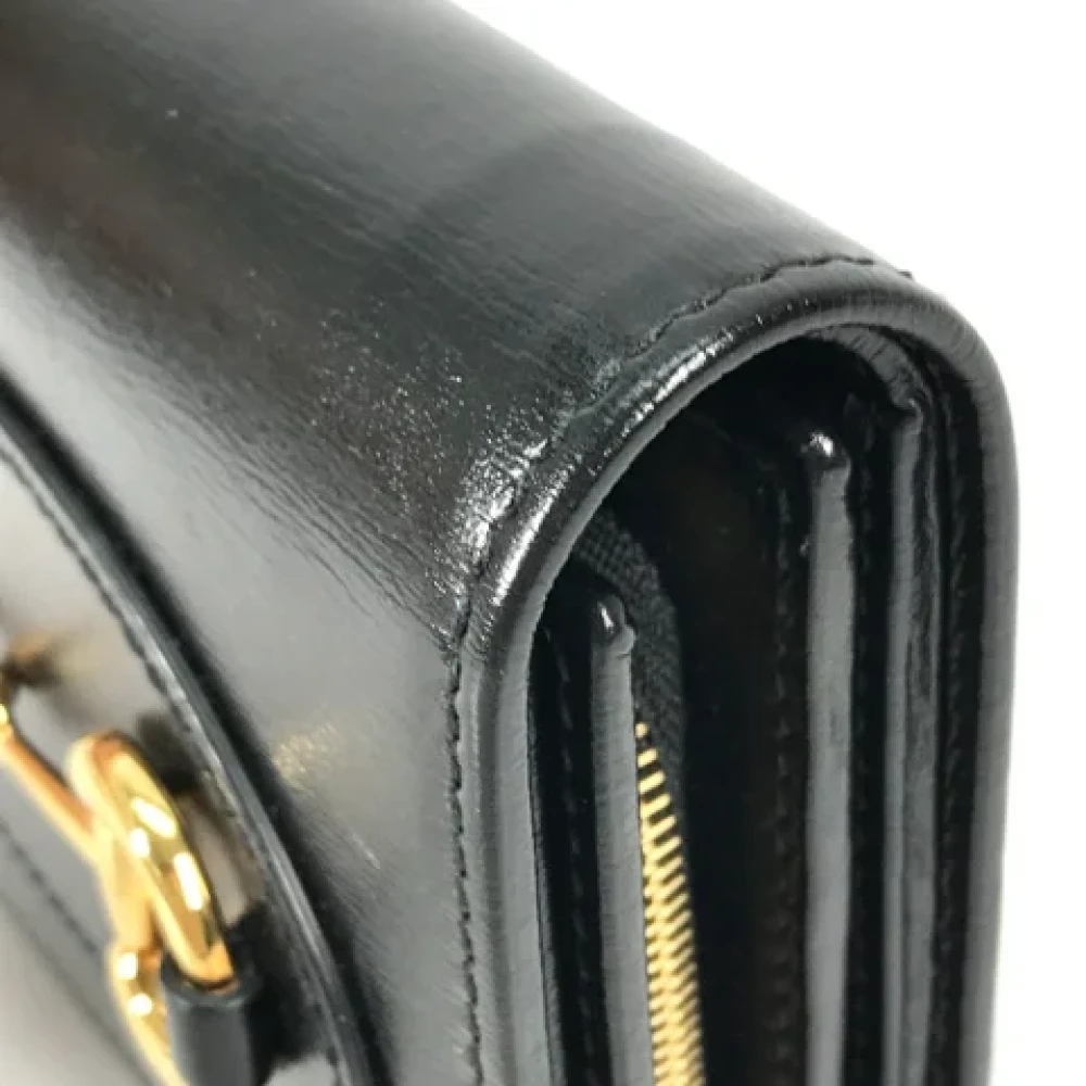 Gucci Vintage Pre-owned Leather wallets Black Dames