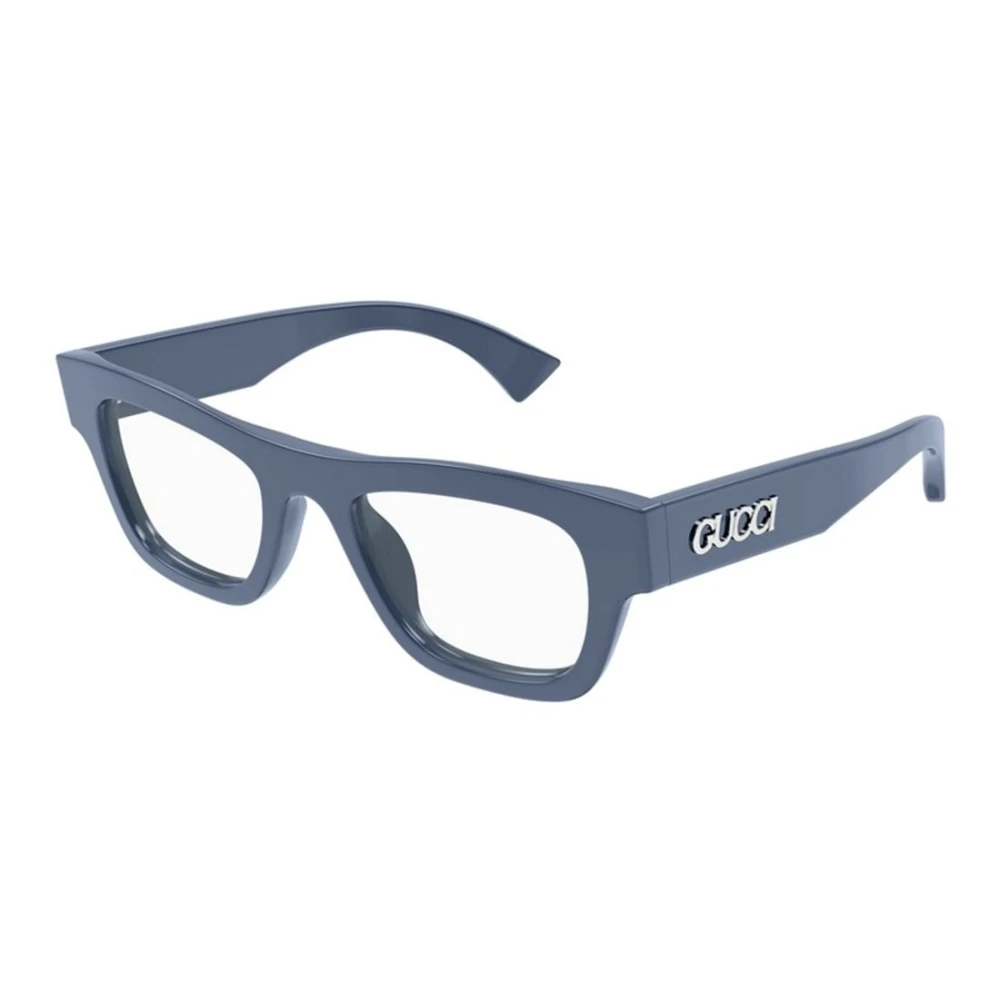 Gucci Men's Blue Glasses, 51 Mm, Rectangular Optical Frame