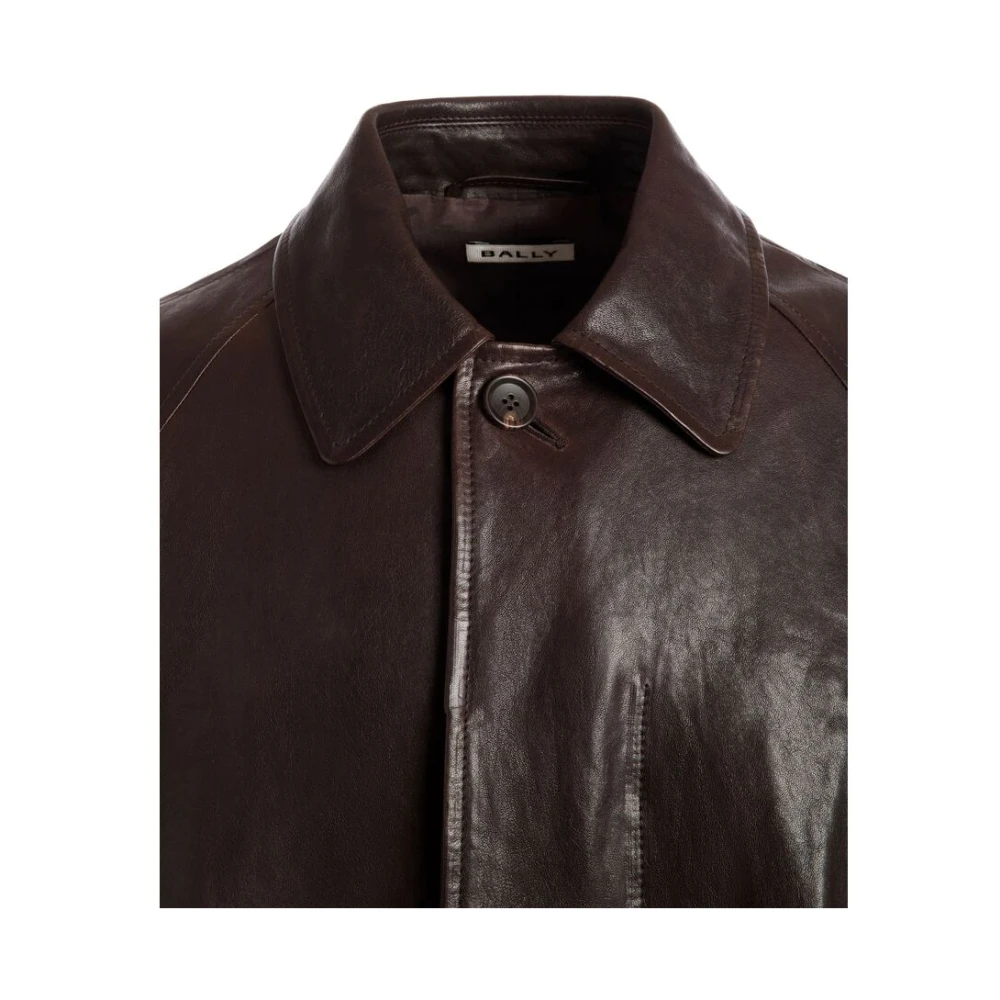 Bally Bruin Koffie Klassieke Kraag Jas Brown Heren