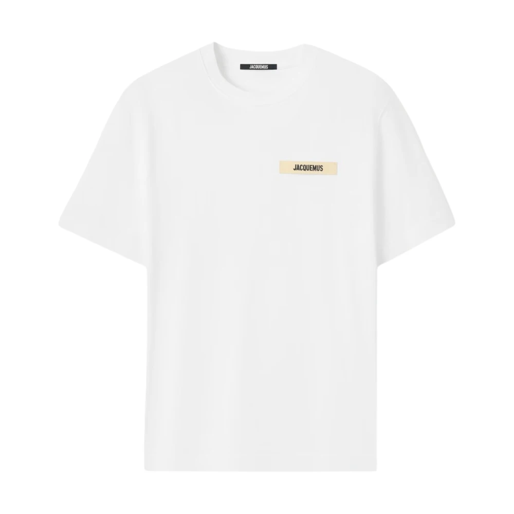 Jacquemus White T-Shirts, Male, S, Le T-Shirt Gros Grain