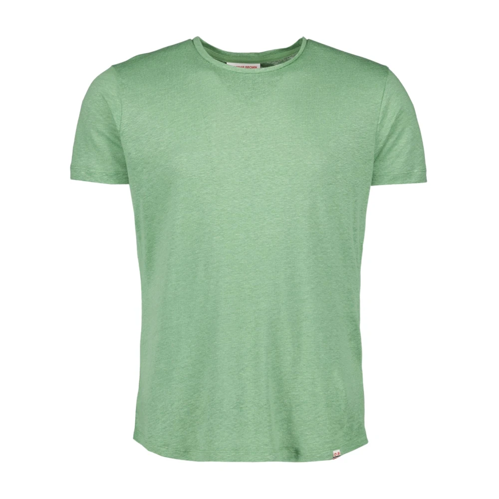 Orlebar Brown Korte Mouw Linnen T-shirt Green Heren