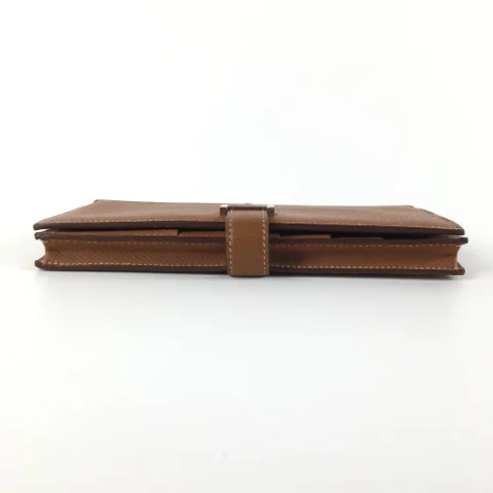 Hermès Vintage Pre-owned Leather wallets Brown Dames