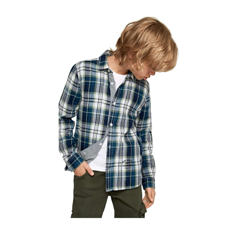 Pepe Jeans Boys Blue Shirts - Kids Shirts - 4 Y - Kids