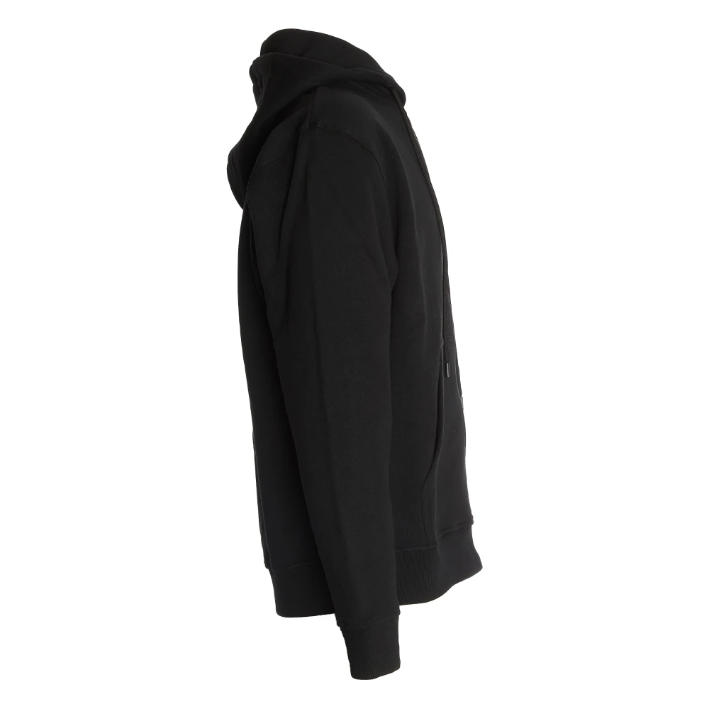 Dondup Zwarte Hooded Zip Sweatshirt Aw24 Black Heren
