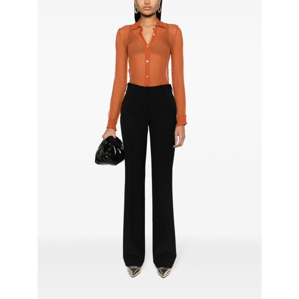 Dries Van Noten Bewolkte Witte Shirt Orange Dames