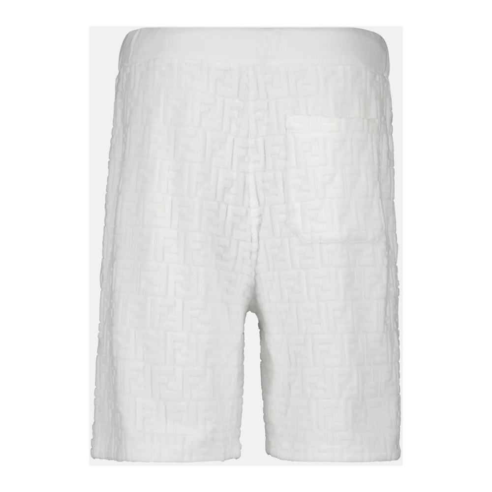 Fendi FF Katoenen Shorts Herfst-Winter Collectie White Heren