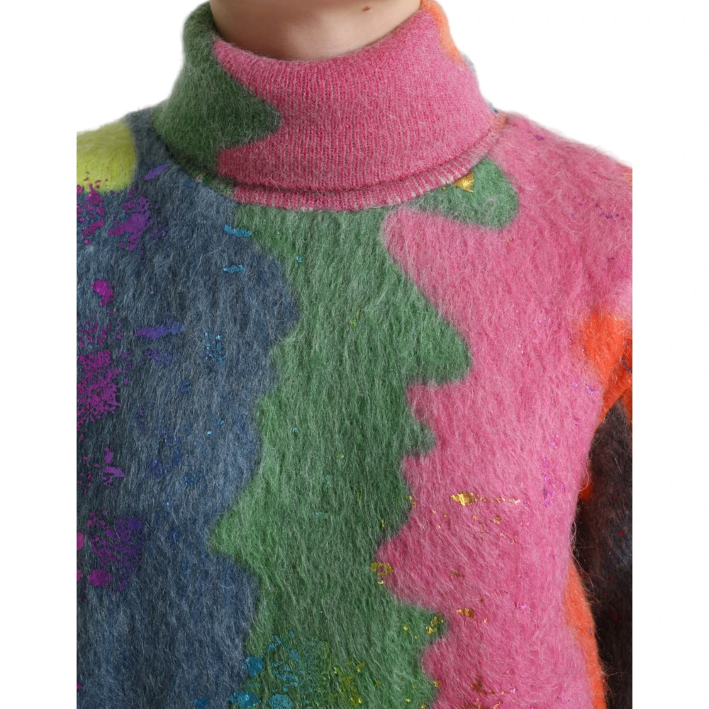 Dolce & Gabbana Gestreepte Mohair Coltrui Multicolor Dames