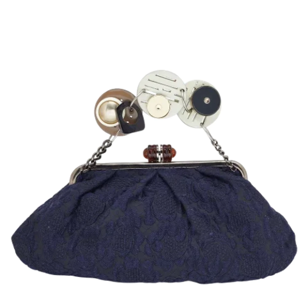 Marni Pre-owned Fabric clutches Blue Dames