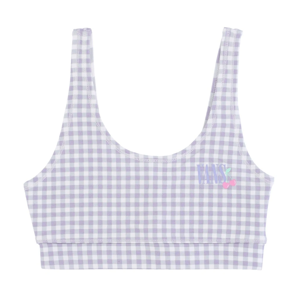 Vans Gingham Bralet Lavender Top Purple Dames