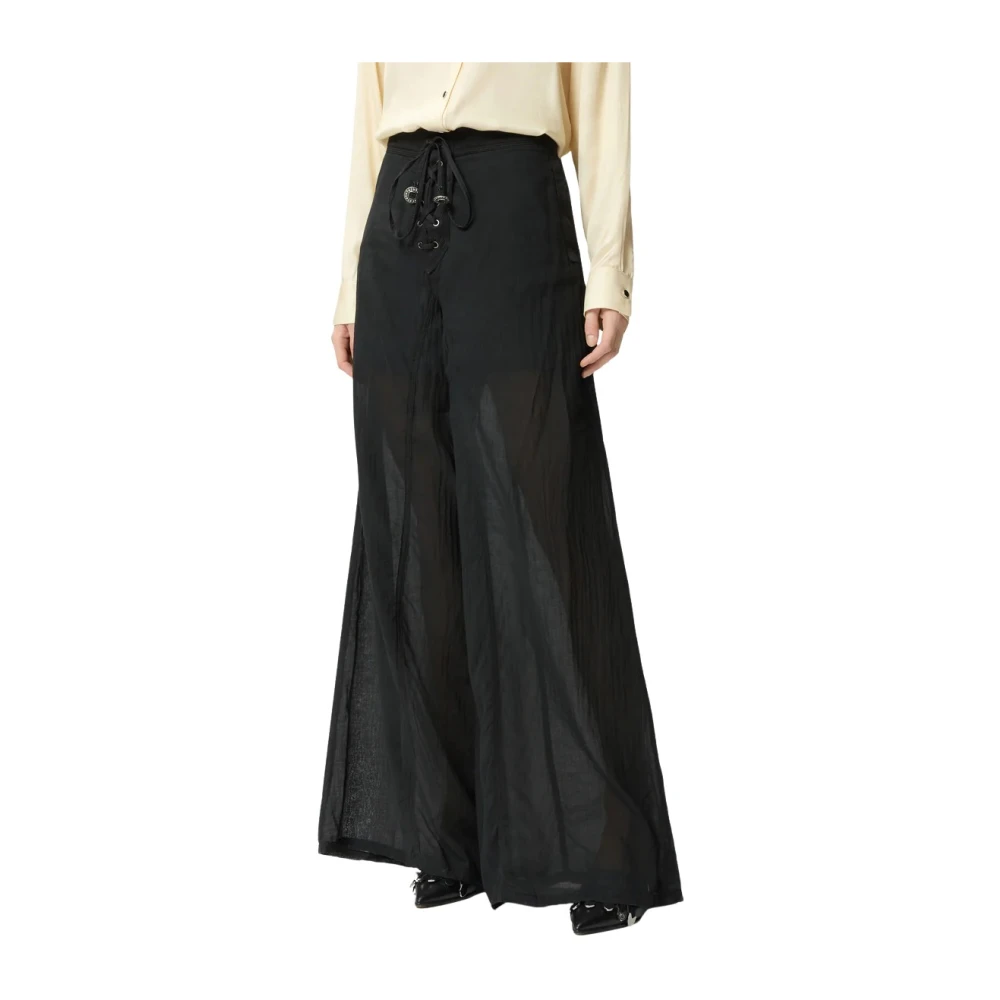 Pinko Women's Black Wide Trousers, S, Cabras Wide Trousers