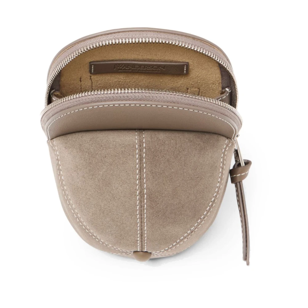 JW Anderson Bruine Schoudertas van Premium Leer Brown Heren