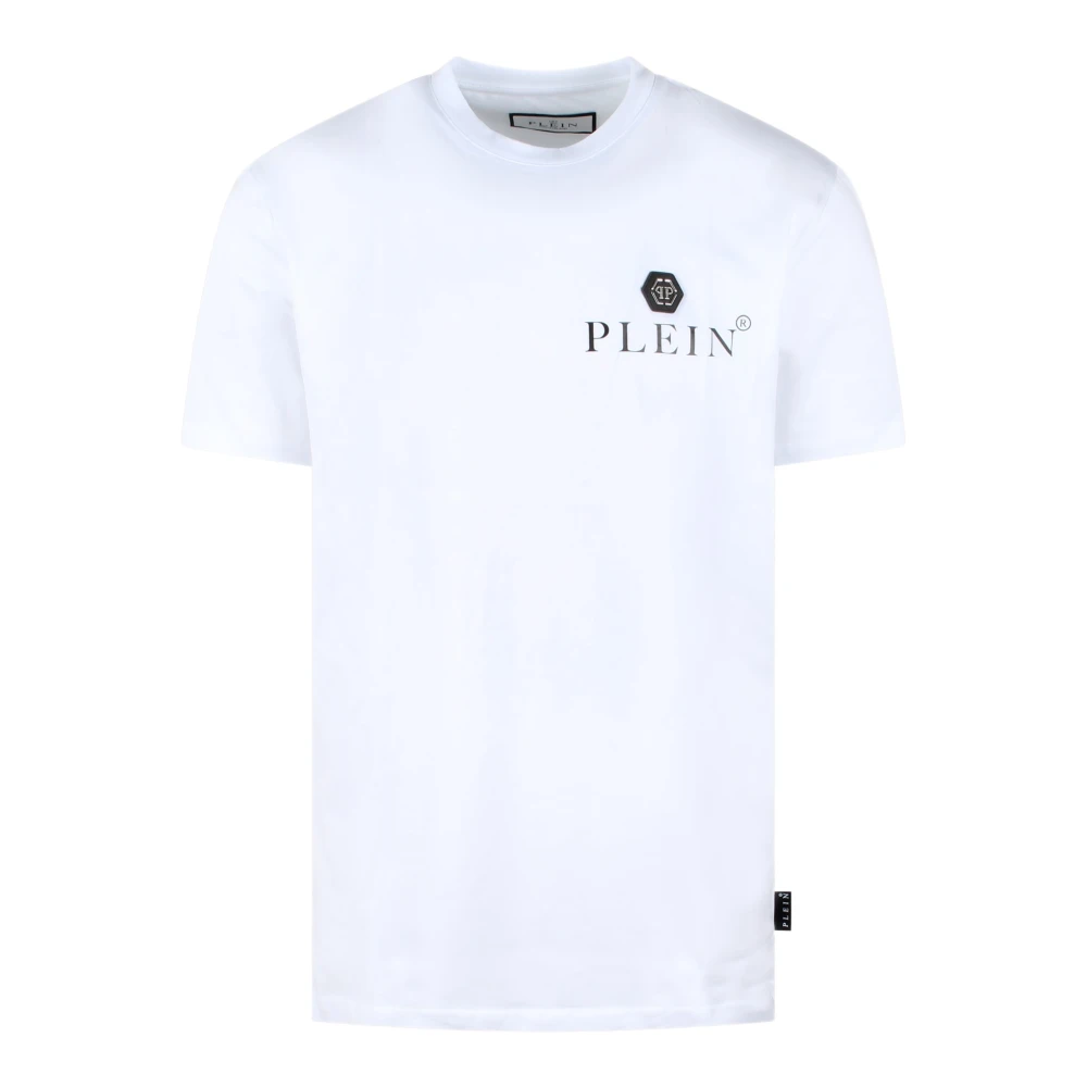 Philipp Plein Logo Print Bomull T-Shirt White, Herr