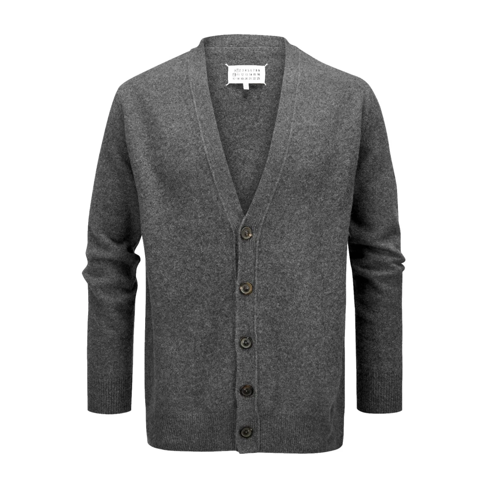 Maison Margiela Men's Gray Cardigans,, Knitwear Cardigan Aw24 Large