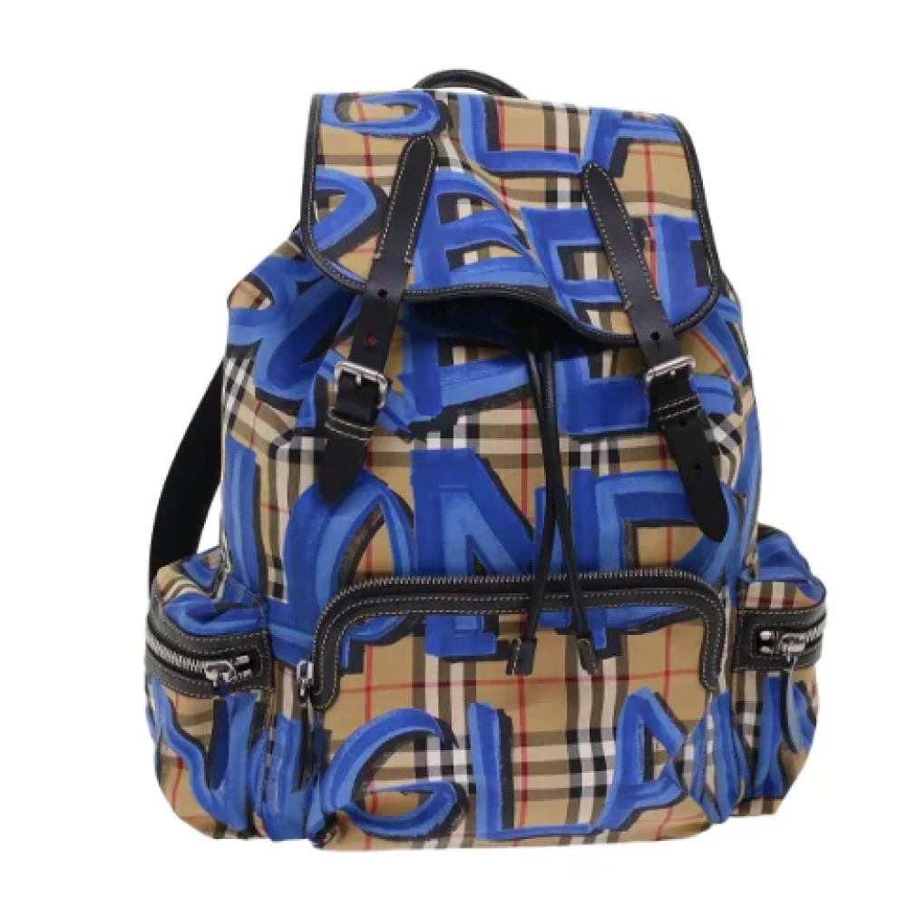 Burberry Vintage Pre-owned Canvas backpacks Blue Dames