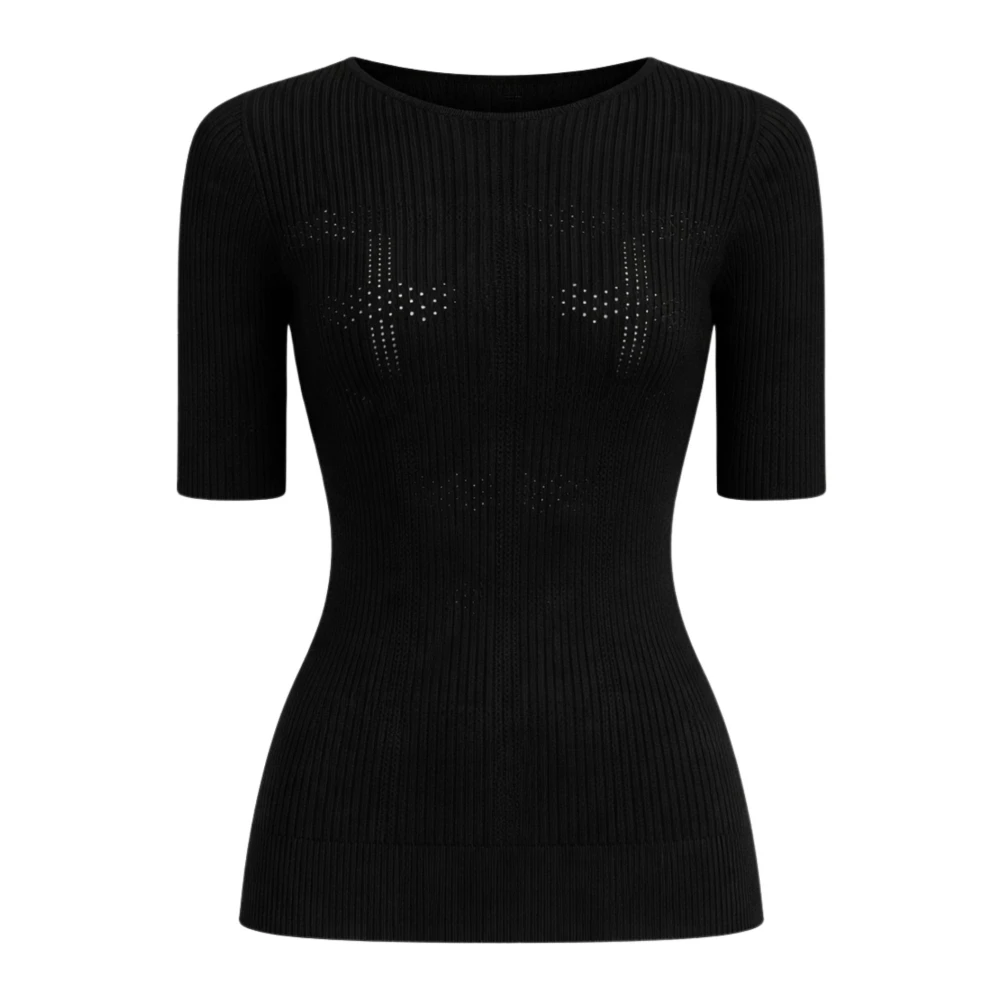 Twinset Women's Black Round-Neck Knitwear - Round-Neck Knitwear - S - Knitwear
