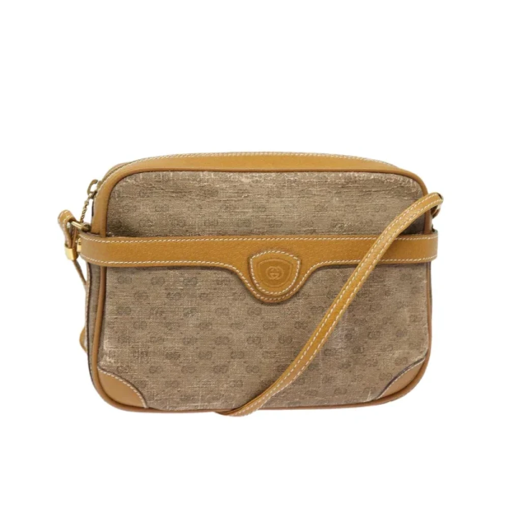 Gucci Vintage Pre-owned Fabric gucci-bags Beige Dames