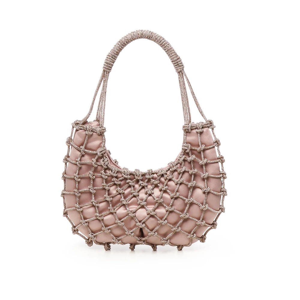 Rosantica Handgeweven Roze Kristal Tas Pink Dames