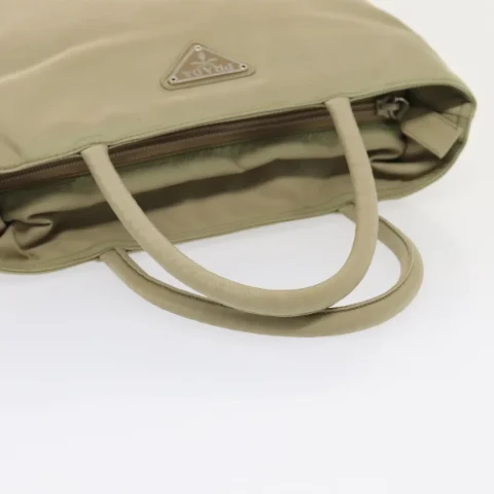 Prada Vintage Pre-owned Fabric prada-bags Beige Dames