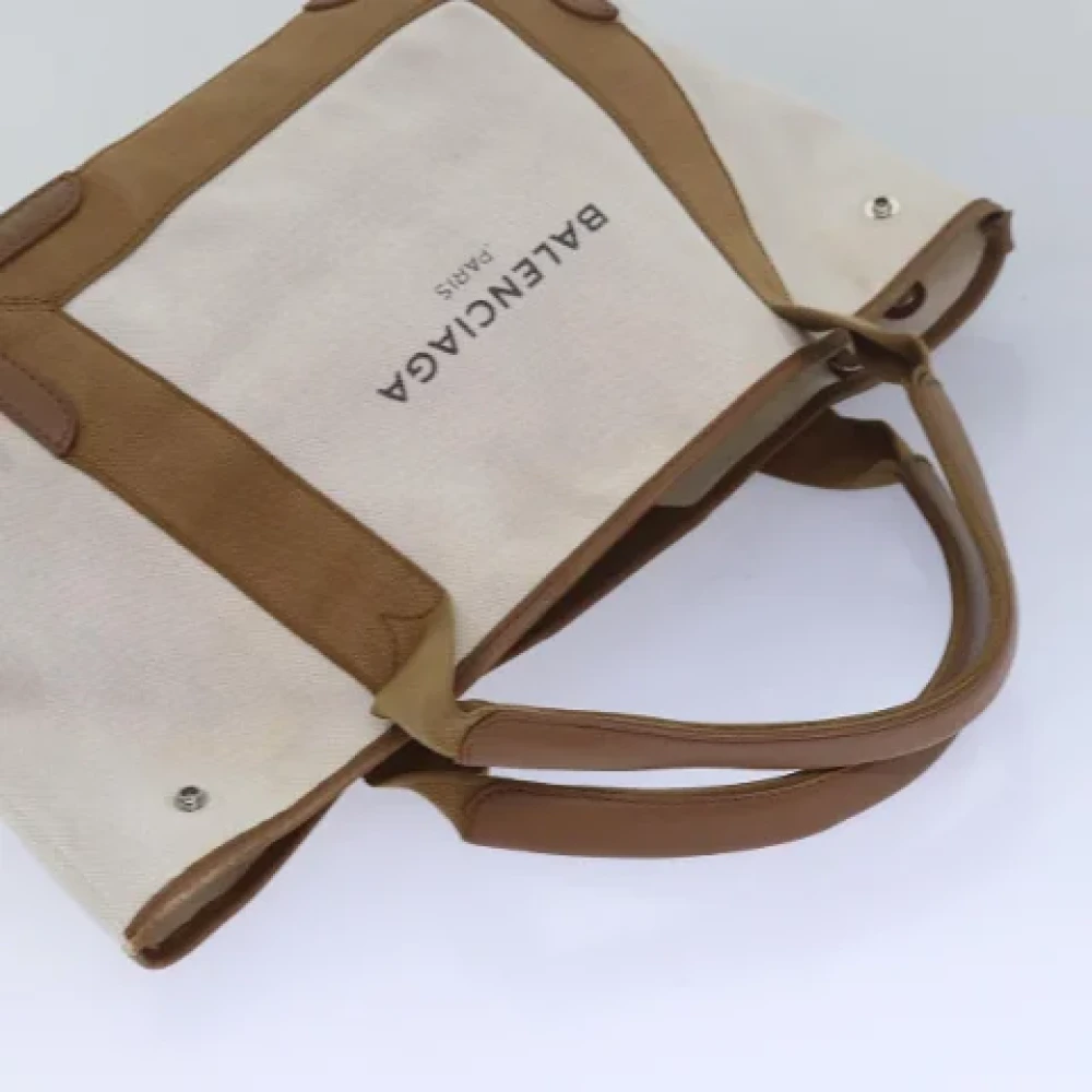 Balenciaga Vintage Pre-owned Canvas handbags Beige Dames