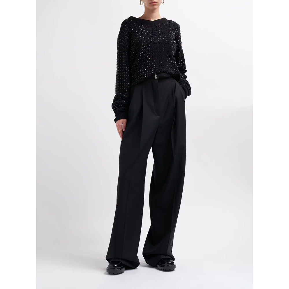 SPORTMAX V-neck Knitwear Black Dames
