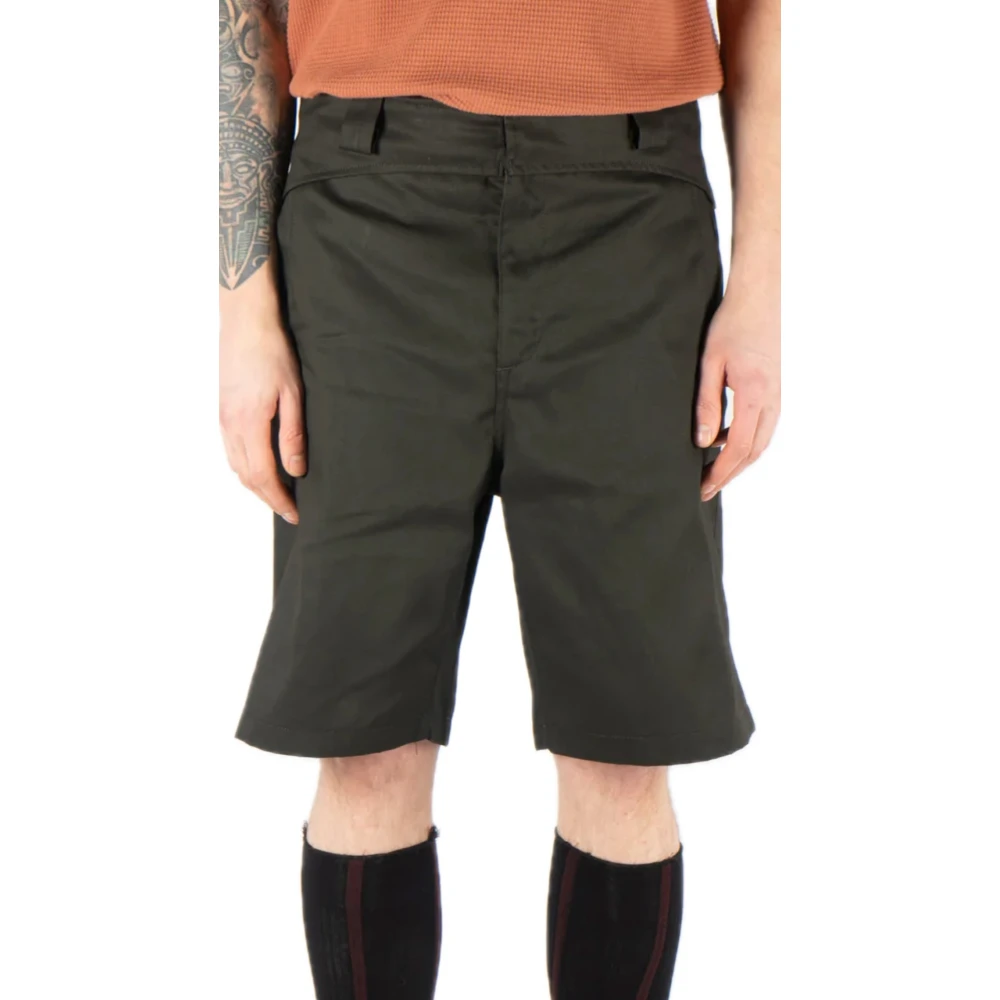 Gr10K Gevouwen Riem Shorts Green Heren