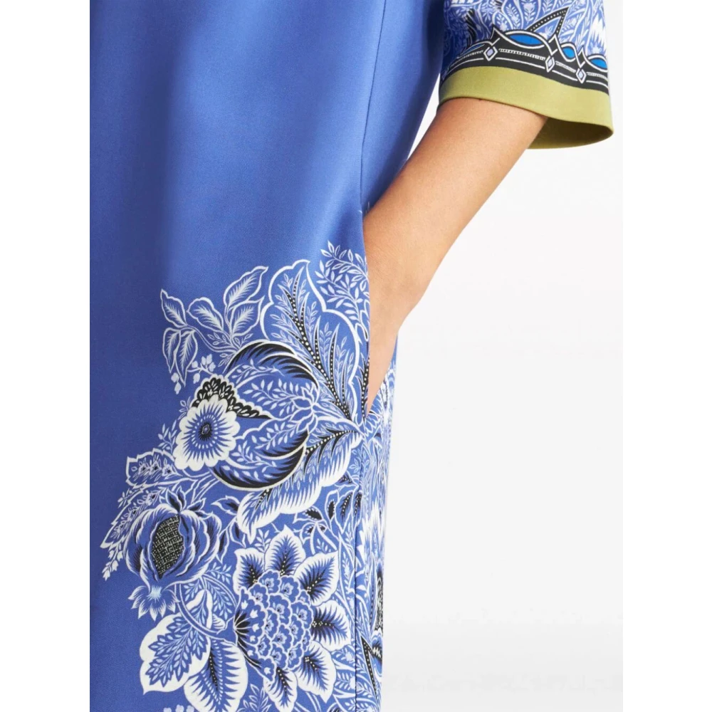 ETRO Elegante X0883 Jurk voor Vrouwen Blue Dames
