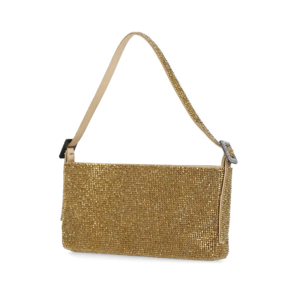 Benedetta Bruzziches Gouden Rhinestone Handtas voor Vrouwen Brown Dames
