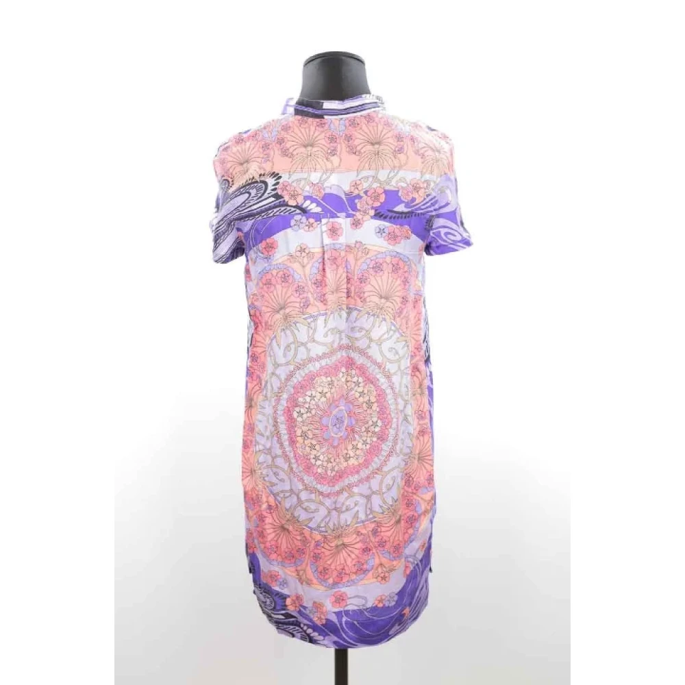 Versace Pre-owned Silk dresses Purple Dames