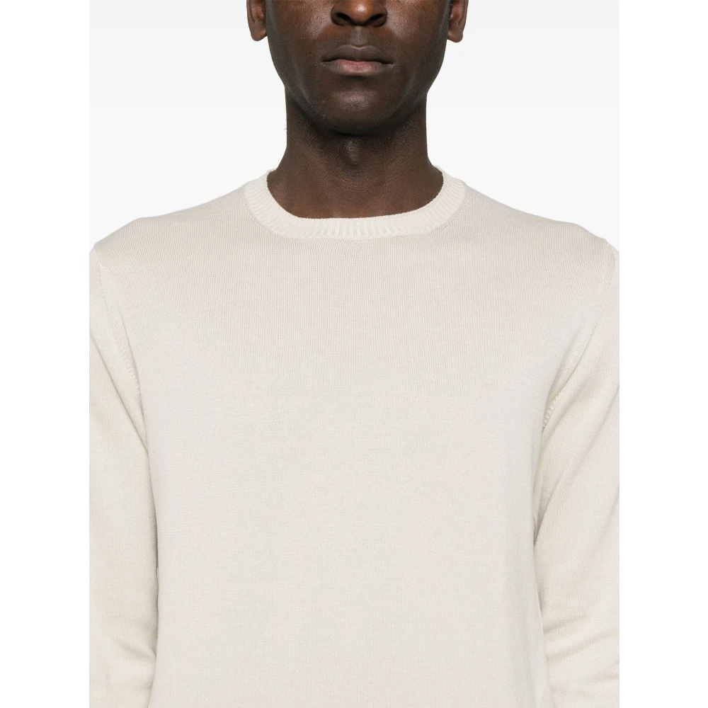 Fedeli Katoenen trui Made in Italy Beige Heren