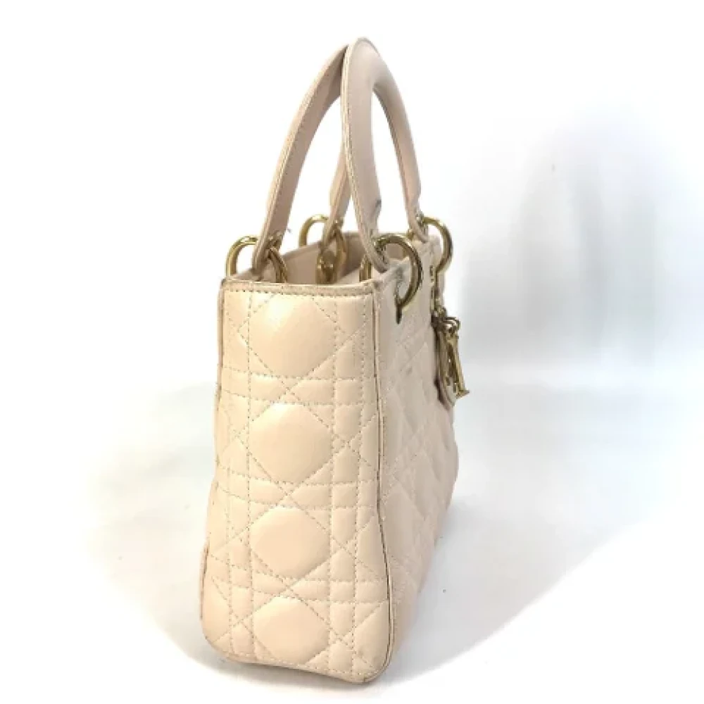 Dior Vintage Pre-owned Leather dior-bags Beige Dames