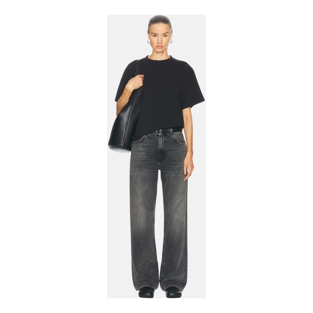 Haikure High-waisted Straight Leg Jeans Black Dames