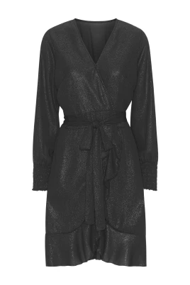 Milly LS Shimmer Wrap Dress