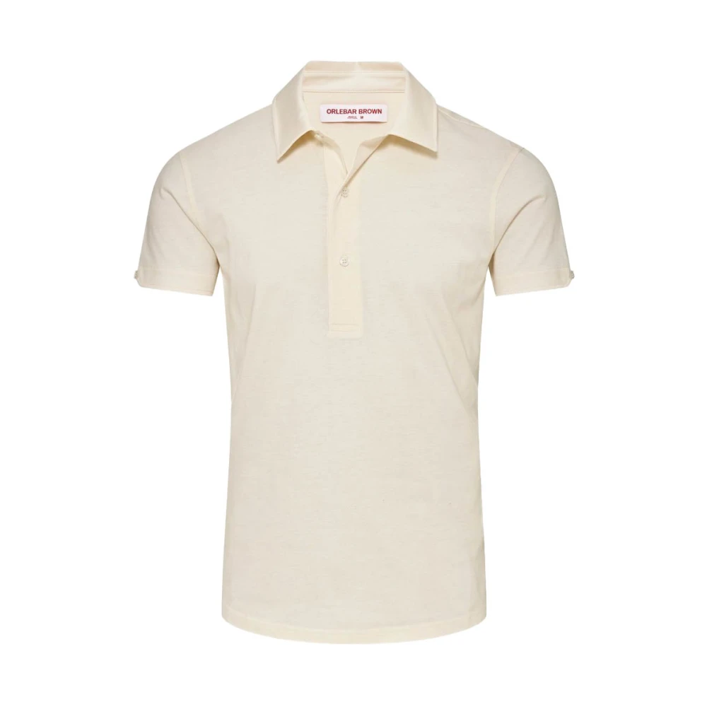 Orlebar Brown Op Maat Gemaakt Poloshirt Wit Zand Beige Heren