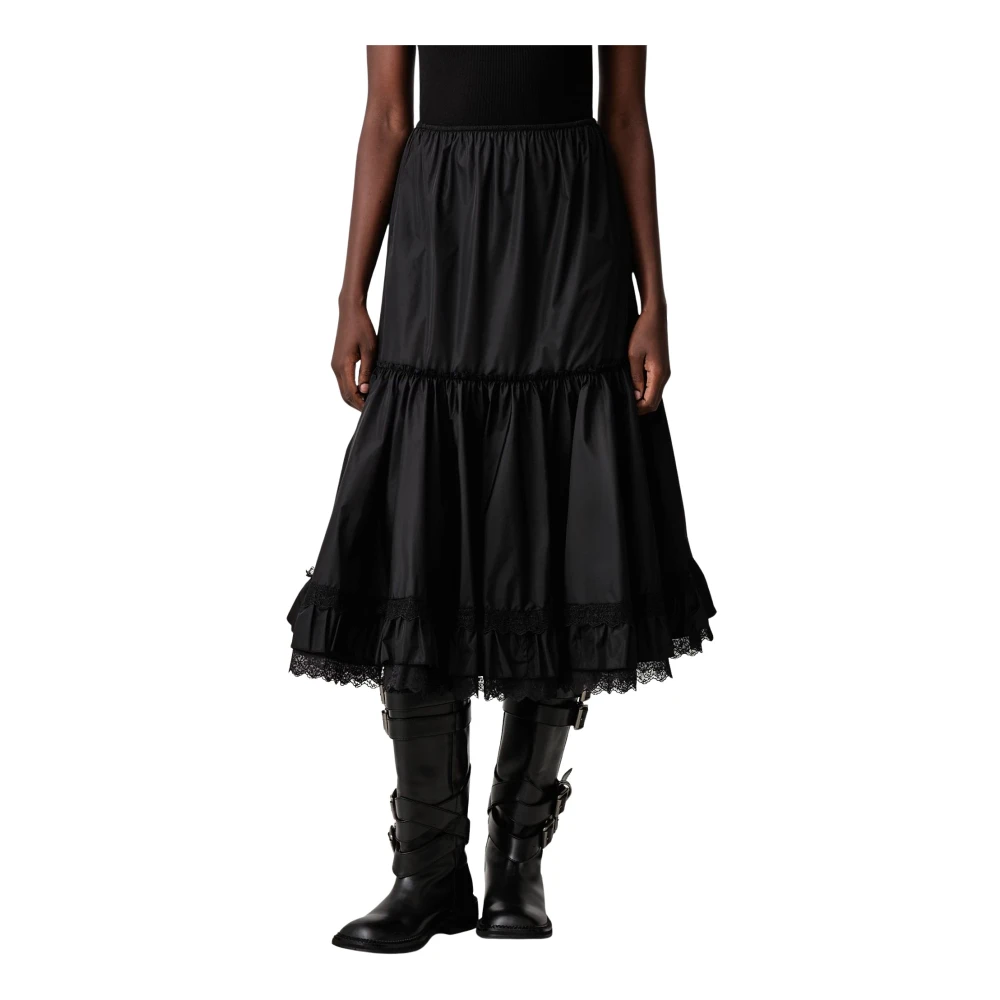 Ganni Donna Nero - Gonna Flyweight In Nylon - Skirts - L - Immagine 3