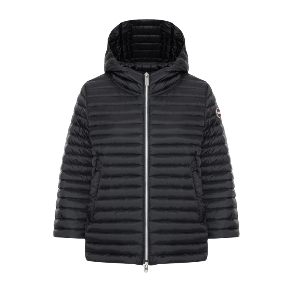 Colmar Vrouw Zwart Fitness Dames, 2XS, Leer, Donzen Jas Met Capuchon