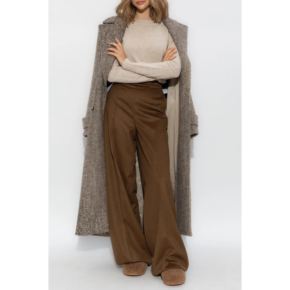 Max Mara Wollen broek Axe Brown Dames