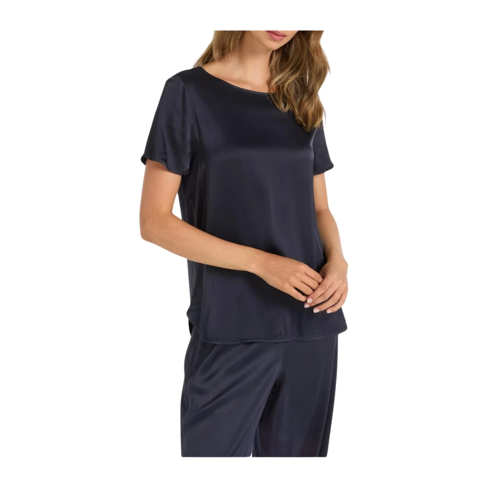 Juvia Zachte Viscose Ronde Hals T-shirt Gray Dames
